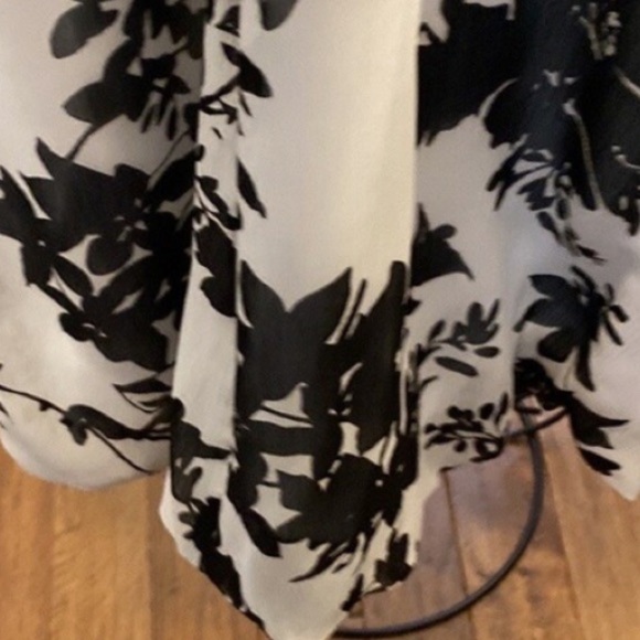 David’s Bridal 81372 short Bubble Hem Black White Sz 16 Strapless Dress Party - Picture 9 of 12